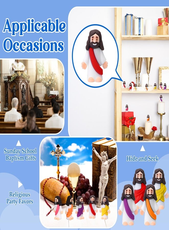 Bememo 50 Pcs Little Jesus Figures Jesus Toys Figurines to Hide and Seek Religious Party Favors for Church Sunday School Easter Egg Stuffers(Bright Colors) - Image 5