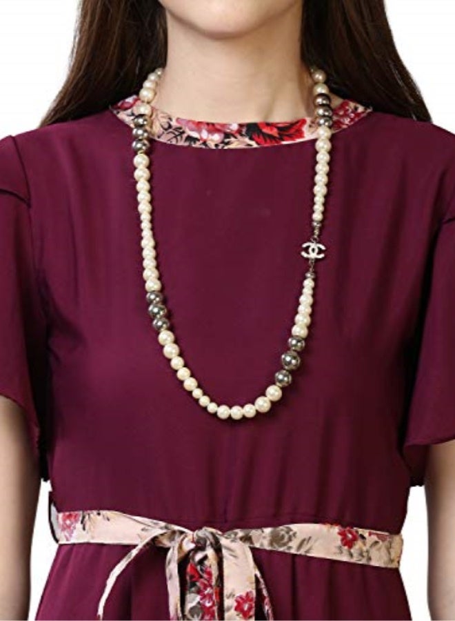 Oomph! فستان ماكسي نسائي من الكريب بتصميم حرف A من OOMPH! - Image 4