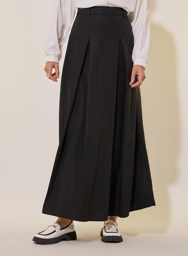 تايك تو تنورة ماكسي صلبة بخصر عالٍ وقصة - Image 2