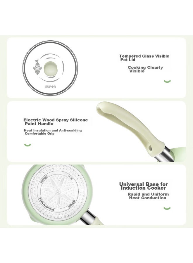 Supor Baby Food Pot, Infant Pan And Cooker Combo, Multifunctional Baby Milk Pot, Small Frying Pan, Non-stick Pot Set, Tp1956e1-g - Image 5