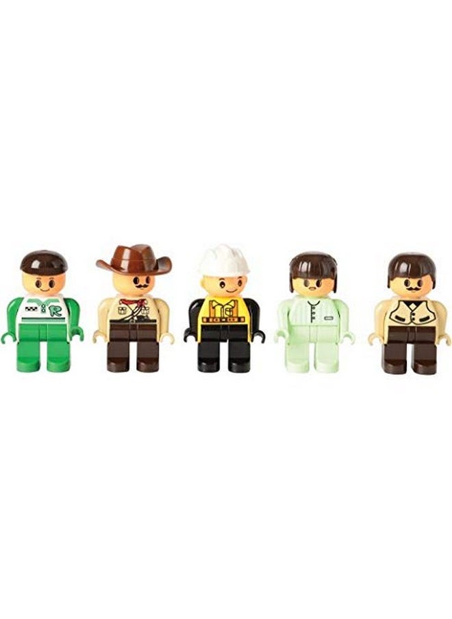 Constructive Playthings 20 Pc. Posable People For Preschool-Sized Building Bricks  - Image 2