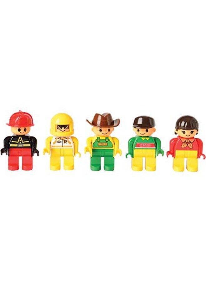 Constructive Playthings 20 Pc. Posable People For Preschool-Sized Building Bricks  - Image 3