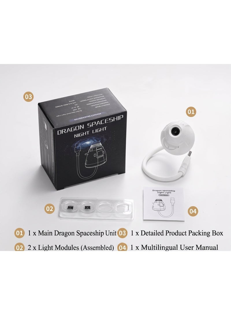 USB Star Projector Galaxy Night Light with LED night light,Nebula, Star Dust,Spaceship Space Projector, Starry Car Roof & Ceiling Projector  , Kids Room Decor, for Gift Toy, Christmas & Birthdays(2 in 1,True Color) - Image 3