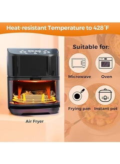 SNIKA snika Air Fryer Liners 8 Inch Max XL Large Cooker 100Pcs Air Fryer Disposable Paper Liner Square Airfryer Insert Parchment Sheets Square  - Image 3