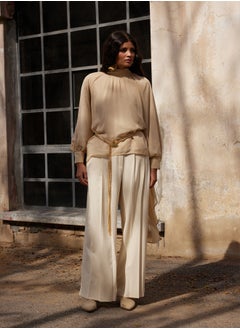 trendyol X AI Beige Pleated Woven Trousers TCTAW25TP00000  - Image 1