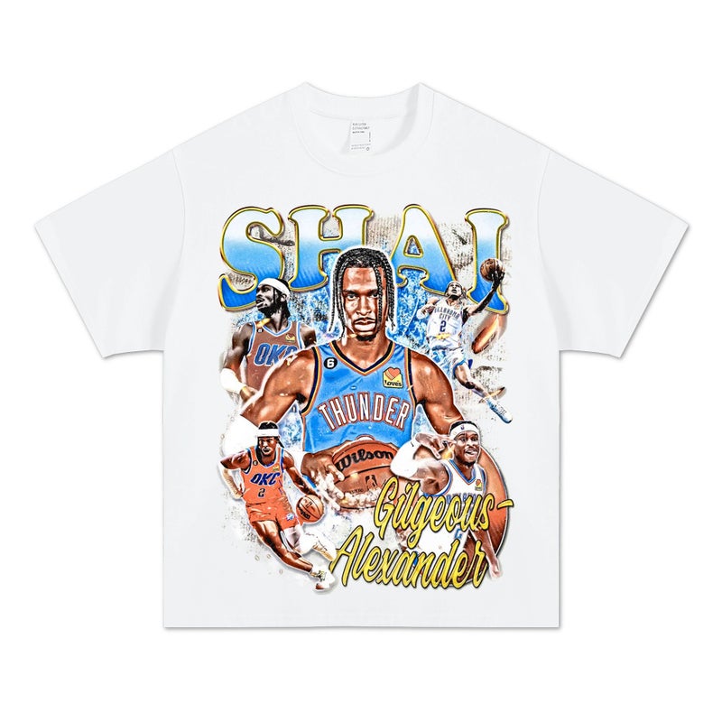 New Thunder New King Alexander American-Style Digital Direct Jet Printed Basketball Jersey Cotton Heavy Small Collar Short Sleeve - Image 3
