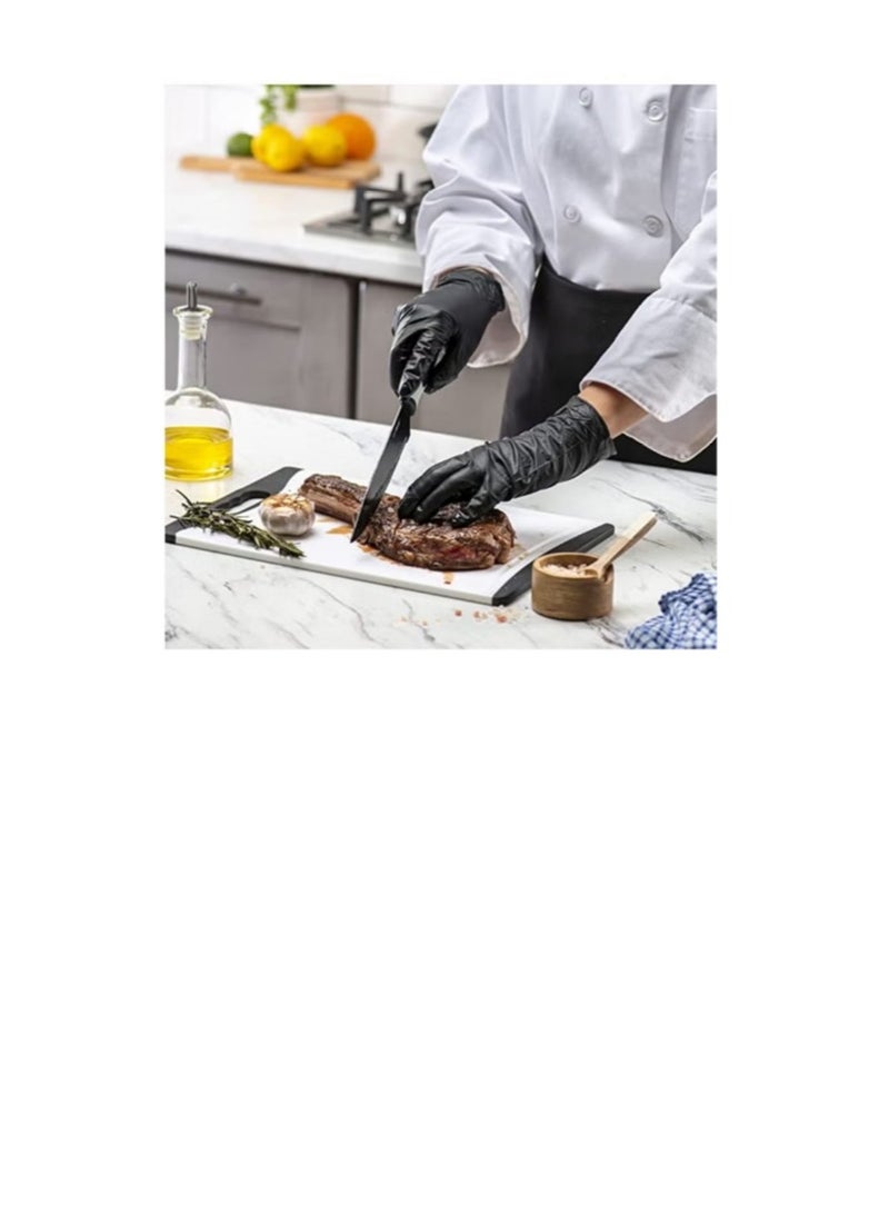 Falcon Falcon Nitrile Gloves, Black, MEDIUM, Powder Free, best for Restaurant, Saloon, Kitchen, Cleaning, Food Prep (1 Pack x 100 Pieces) - Image 3