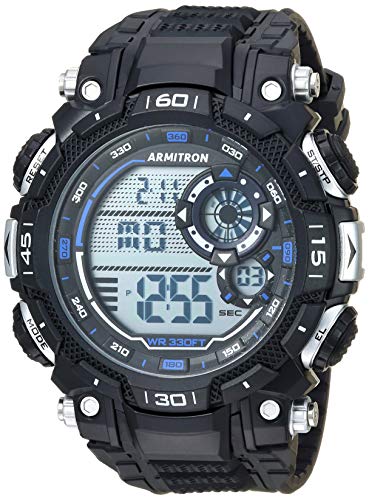 Armitron Sport Men's 40/8397BBK Digital Chronograph Black Resin Strap Watch - Image 1