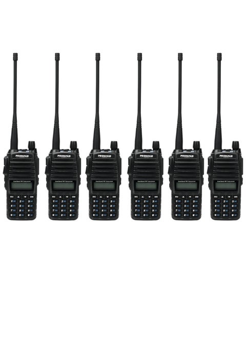 Promage Connect PC-WT820 Two Way Radios, Single Pack VOX, 50 CTCSS/ 104 DCS Tones, Tone Searching/Scanning, Dual Standby, PC Programmable, Transmitter Time-Out Timer (TOT), Busy Channel Lock-Out (BCLO), 6 Pack