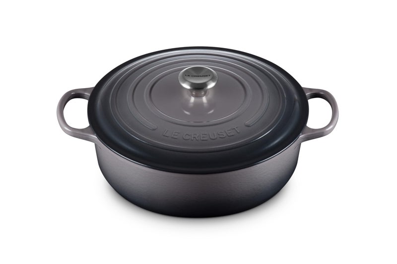 Le Creuset Le Creuset Enameled Cast Iron Signature Round Wide Dutch Oven 675 qt Oyster