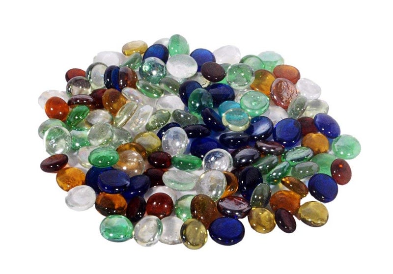 Maalavya Half Round Multicolor Decorative Glass Pebbles (Above 101 Pcs) - Image 1