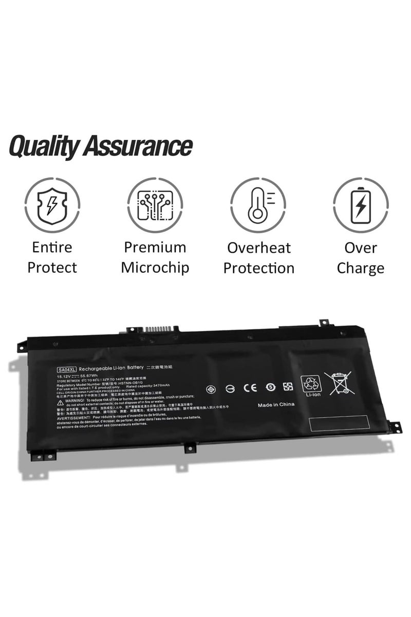 Lynacz Original SA04XL / SA04055XL Replacement Battery for HP ENVY x360 15-DR0000 Series 15.12V 55.67Wh 3470mAh Li-ion Battery Compatible with L11119-855, L11421-2C1, HSTNN-IB8W, HSTNN-DB8R - Image 2
