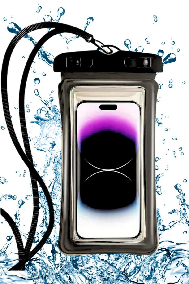 ZedAura Universal Waterproof Phone Pouch with Neck Strap – Clear Touch-Friendly PVC Dry Bag for Swimming, Snorkeling, Beach & Travel – Fits iPhone, Samsung & Phones Upto 7.5", IPX8 Rated Case - Image 1
