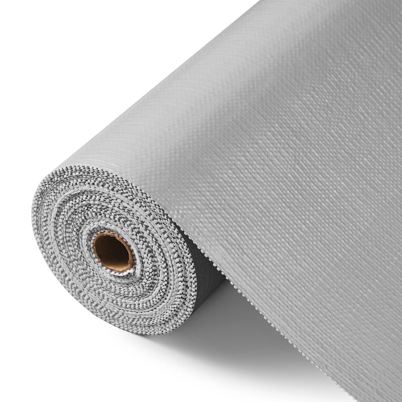 ALIUNI Drawer and Shelf Liner, Non-Slip Kitchen Cabinet Liners Non-Adhesive Thick Strong Grip Waterproof Washable Mats Protect Dresser Shelves Cupboard Bathroom Cabinets, Light Gray, 12 in X 10 FT - Image 1