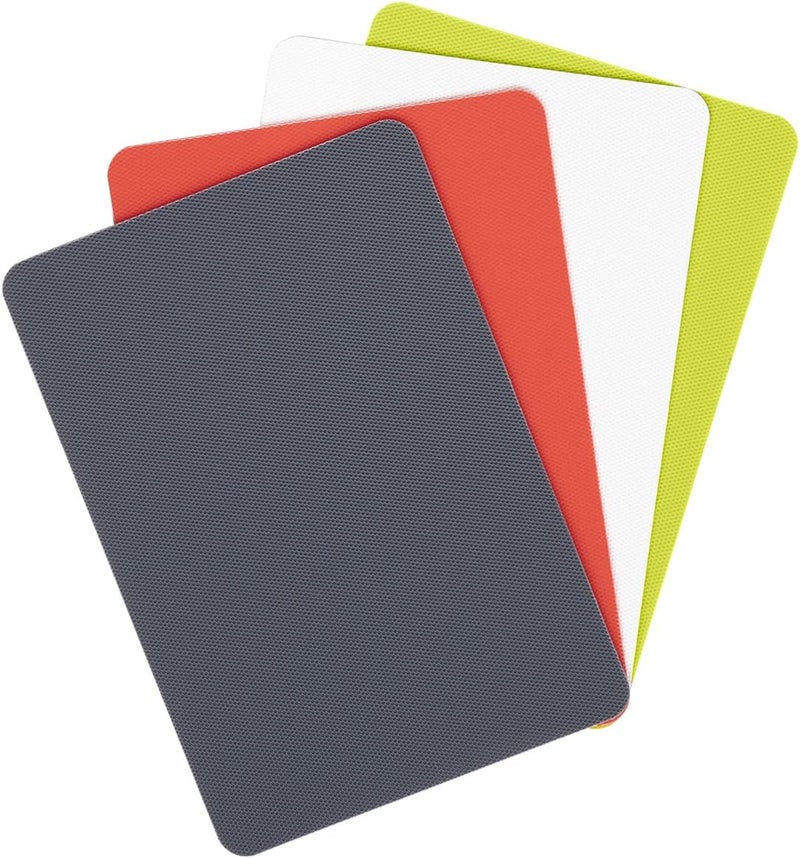 Dexas Mini Heavy Duty Grippmat Flexible Cutting Boards, 5.5 x 8 inches, Gray, Red, White, Green - Image 1