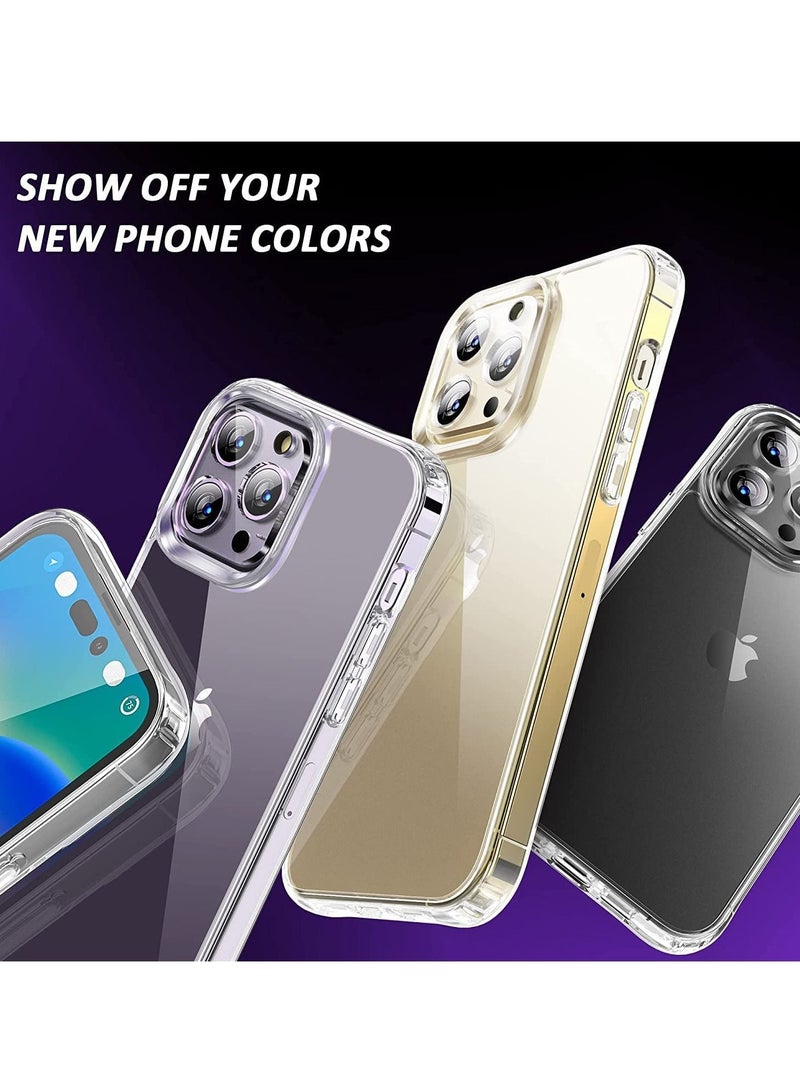 ELTRAZONE iPhone 14 Pro Max 6.7 Inch [5 in 1] Military Grade Clear Case with 2 Tempered Glass Screen Protectors and 2 Shockproof Camera Cases - Image 2