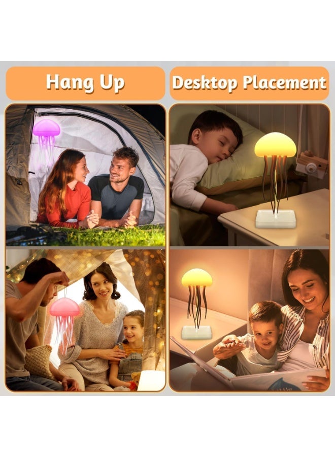 MUNTAQI LED Jellyfish Lamp with Voice Control – RGB Color Changing Night Light with Tentacle Design, Touch & Sound Activated Mood Lamp for Bedroom, Desk, Office, Kids, Adults, Bedside Ambient Light - Image 3
