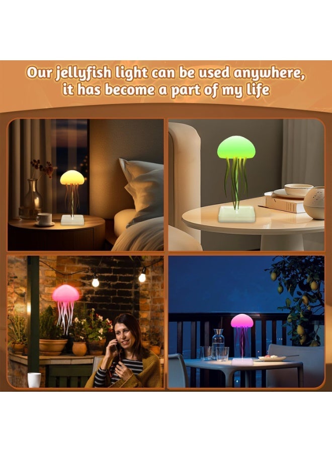 MUNTAQI LED Jellyfish Lamp with Voice Control – RGB Color Changing Night Light with Tentacle Design, Touch & Sound Activated Mood Lamp for Bedroom, Desk, Office, Kids, Adults, Bedside Ambient Light - Image 2