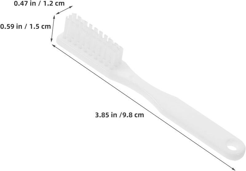 Healeved 100pcs Institutional Jail Toothbrushes - Short Thumbprint Handle Prison Toothbrushes - Portable Manual Denture Cleaning Brush for Correctional Facility - Image 4