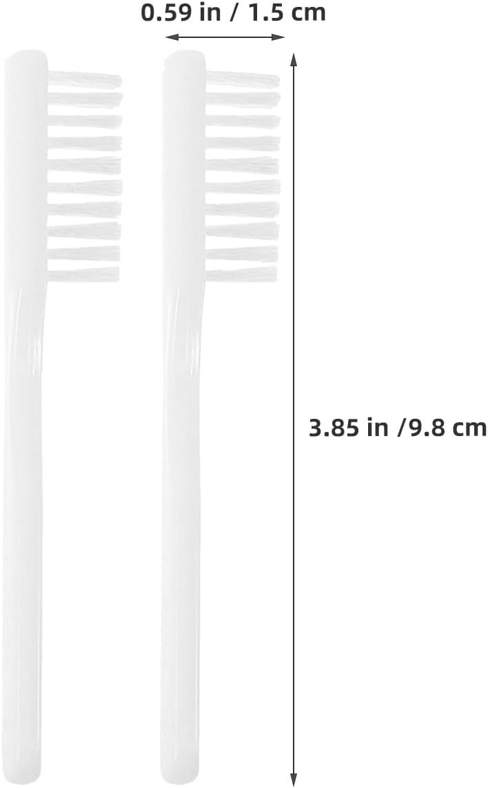 Healeved 100pcs Institutional Jail Toothbrushes - Short Thumbprint Handle Prison Toothbrushes - Portable Manual Denture Cleaning Brush for Correctional Facility - Image 2