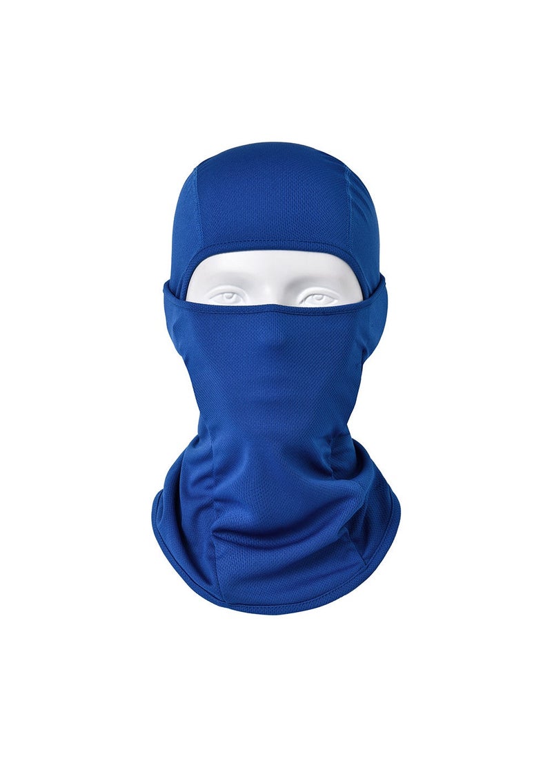 Generic Camouflage Neck Sleeve Summer Riding Headgear Icy Turban Dustproof Scarf Mens Sunscreen Fishing Mask Face Cover Pullover Cap Dark Blue