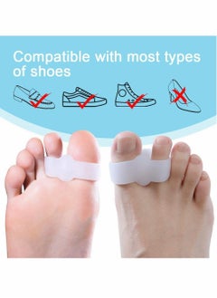 KASTWAVE 3 Pairs Toe Corrector Toe Separators for Overlapping Toes Silicone Bunion Corrector, Toe Separators with 2 Loops, Big Toe Space Suitable for Bunion and Overlap Toe 6 PCS  - Image 4