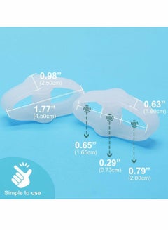 KASTWAVE 3 Pairs Toe Corrector Toe Separators for Overlapping Toes Silicone Bunion Corrector, Toe Separators with 2 Loops, Big Toe Space Suitable for Bunion and Overlap Toe 6 PCS  - Image 3