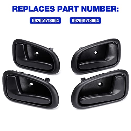 LCWRGS 4Pcs Interior Inside Door Handles Replacement for 1993 1994 1995 1996 1997 Toyota Corolla Geo Prizm, Inner Door Handle Front/Rear Driver & Passenger Side - Black - Image 4