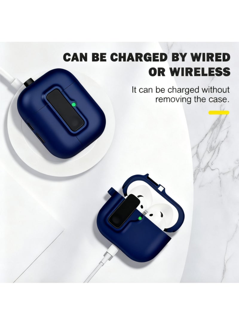 اووكاي قفل حديث لحافظة الجيل الثالث من Apple AirPods Pro، نمط حماية أنيق مع قفل أمان متوافق مع Airpods Pro 3 (أزرق) - Image 4