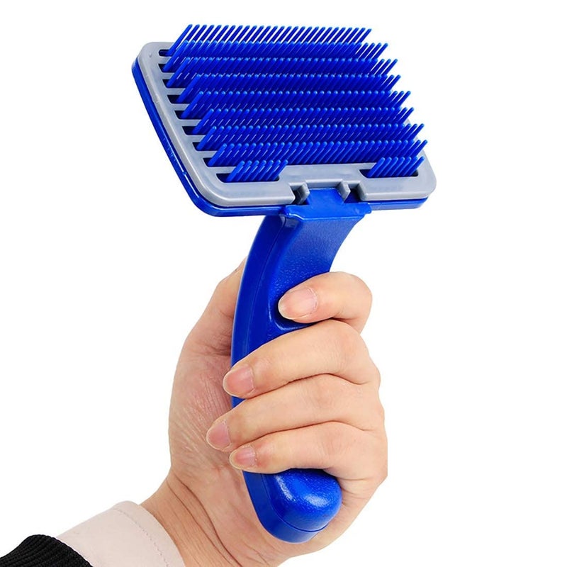SRI Dog Plastic Slicker Brush with Press Key - Image 2