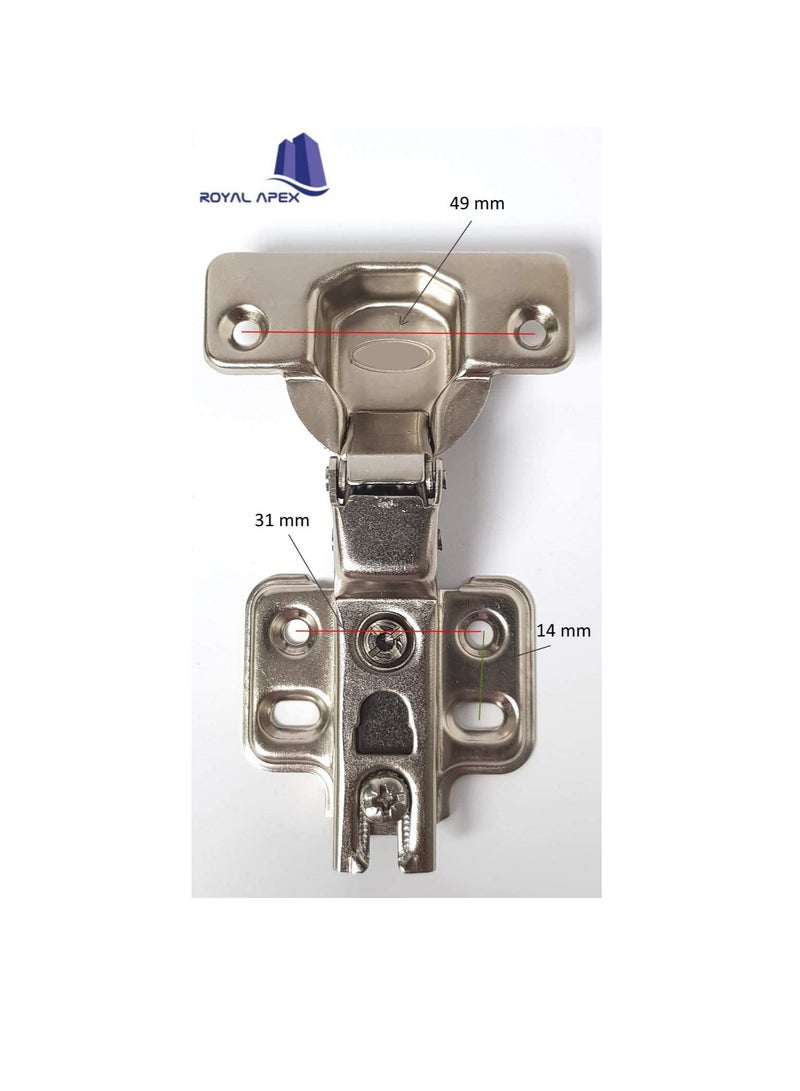 110 Degree Angle Adjustable Stainless Steel Cabinet Door Concealed Cabinet Hinge Full Overlay Half Overlay Inset Hinges (4, Half Overlay) - Image 3