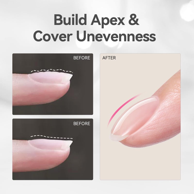 BORN PRETTY Builder Gel for Nails,8-in-1 Clear Builder Nail Gel for Nail Apex and Gel Extension Strengthener,Nail GLue Gel Hard Gel Base Rhinestone Nail Glue Gel in a Bottle 15ml - Image 3