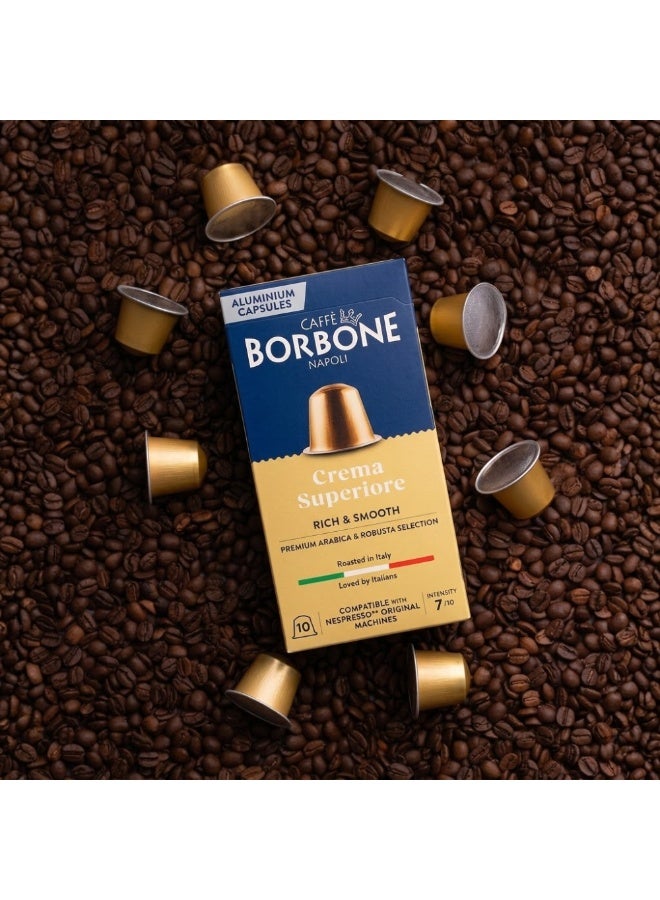 CAFFE BORBONE Caffè Borbone Crema Superiore Aluminum Capsules | Creamy Italian Espresso | Nespresso® Original Compatible - Image 4