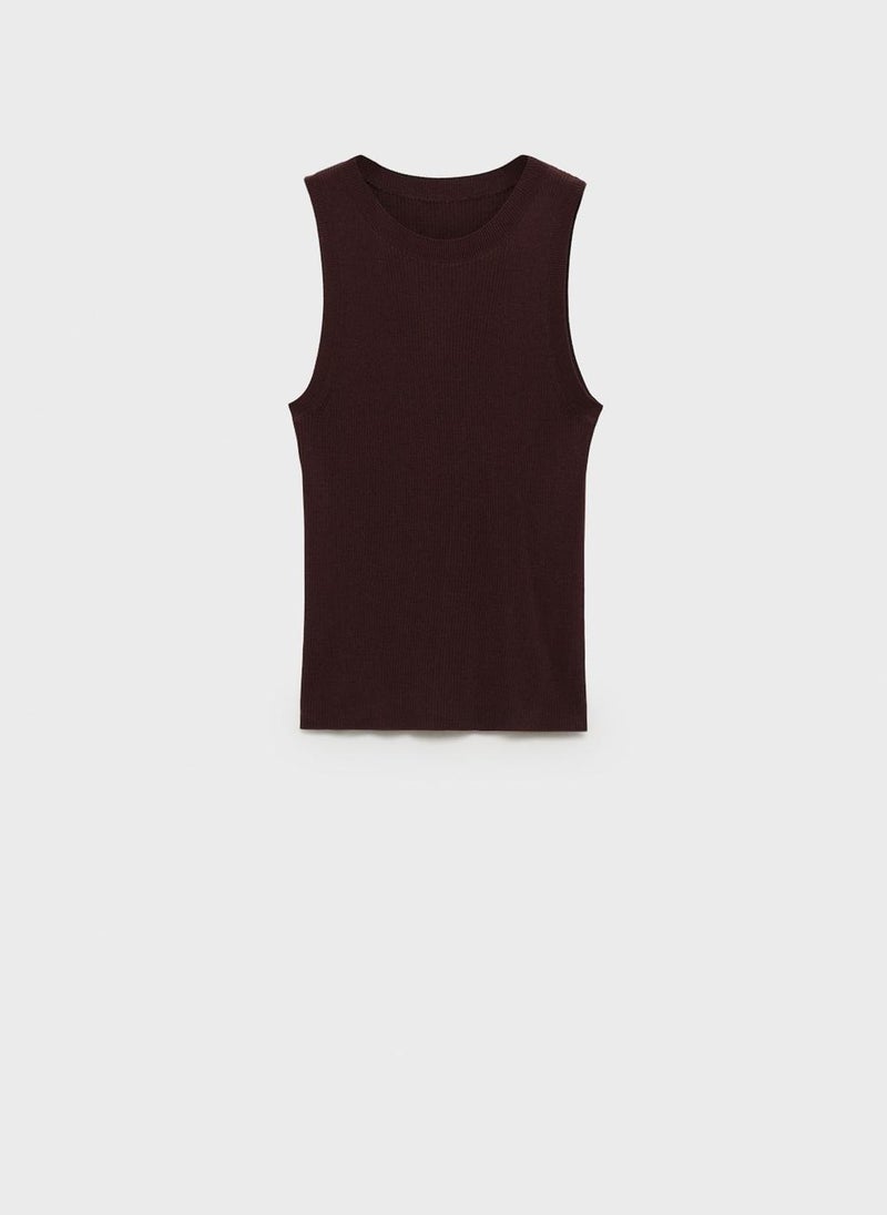 MANGO Casual Ribbed Knit Top  - Image 5