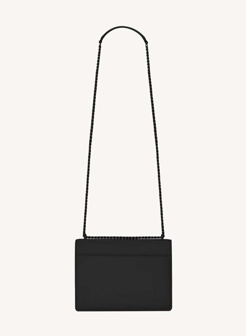 Yves Saint Laurent Saint Laurent Sunset Medium In Smooth Leather Flap Bag, Leather-Lined Flap Bag With The Cassandre And Detachable Leather Charm, Womens Crossbody Bag, Women's Shoulder Bag, Women's Travel Bag - Image 2