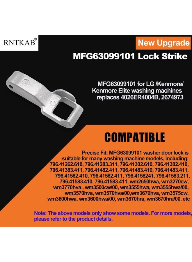 RNTKAB Upgrade Washer Door Lock Strike MFG63099101 for LG/Kenmore Washing Machine, Door Latch Hook Replacement Parts - Image 4