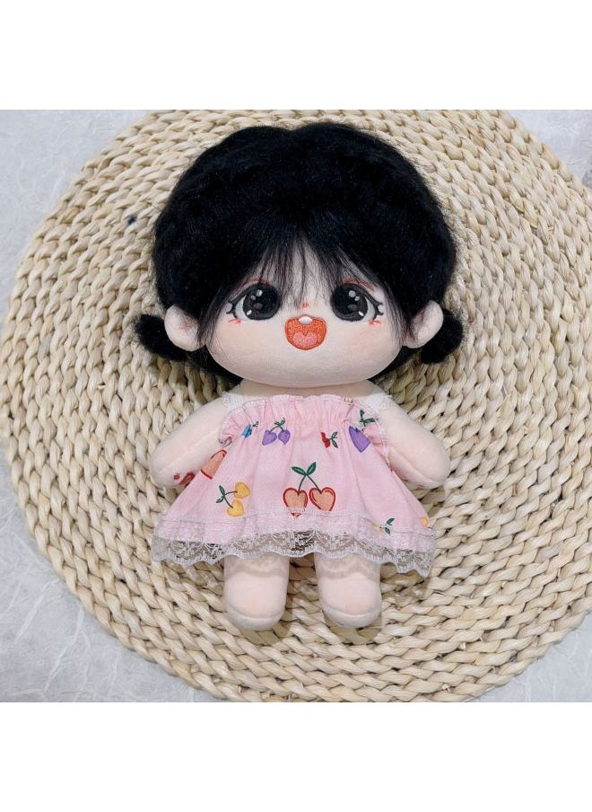 Generic - Cotton Doll Clothing And Retail Cute Dress Lolita Maid Cute Fresh Princess Skirt-Specifications:20cm Doll Clothes -Color:Pink Love Peach - Image 1