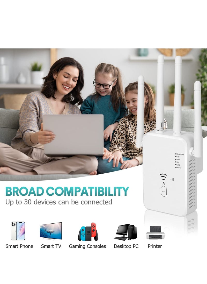 SYOSI - WiFi Extender 1200Mbps, WiFi Extenders Signal Booster for Home, WiFi Range Extender Signal Booster up to 8000sq.ft, WiFi Booster, WiFi Extender Outdoor, Internet Booster, Internet Extender - Image 1