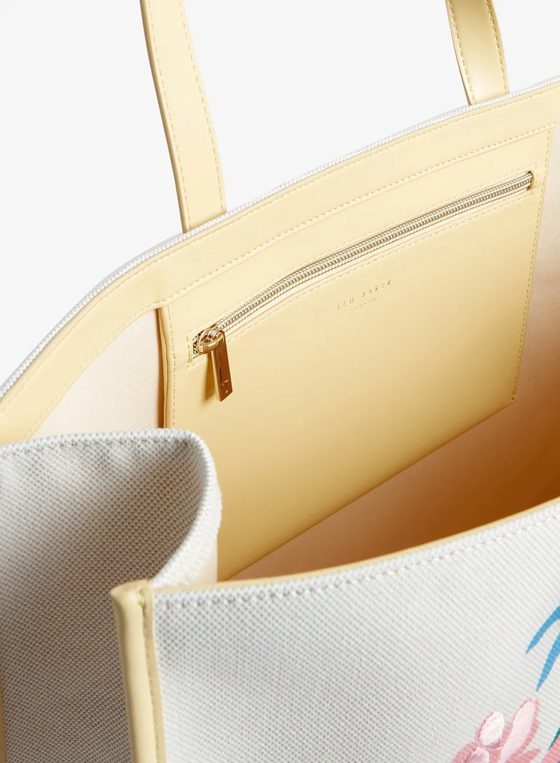 Ted Baker  Floicon Canvas Embroidered Large Floral Tote for Women | Best Price UAE
