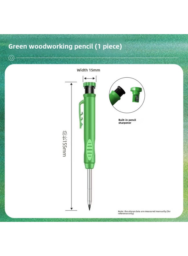 HAIHUA Metal Long Head Deep Hole Carpentry Pencil Professional Engineering Carpentry Quick-drying Hook Line Marking Pen Graphite Refill - Image 1