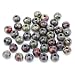 AD Beads Big Hole 25mm Natural Gemstone Beads 6mm 8mm 10mm Round Loose Beads for Jewelry Making Weaving and Leather Cord African Bloodstone 8mm 40pcs - Image 2