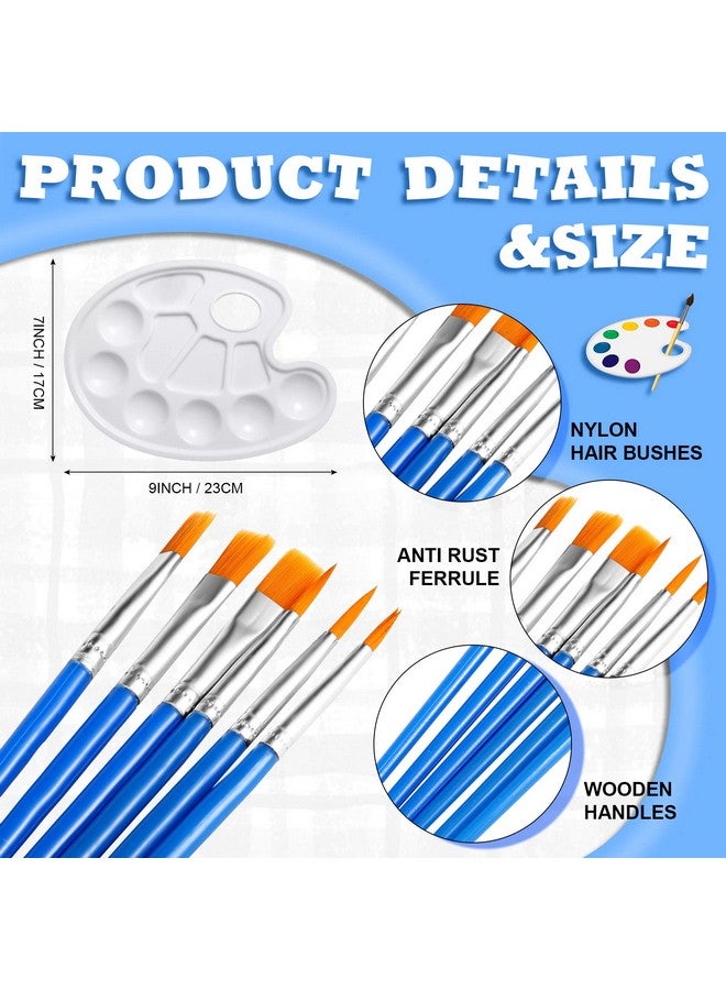 تيلينغ مجموعة فرش طلاء 24 قطعة للأطفال والأطفال، مريلة رسم للفنانين، مآزر قماش، لوازم حفلات الطلاء، ديكورات الحفلات الفنية، مجموعة فرشاة طلاء وصينية لأنشطة المطبخ والفصول الدراسية - Image 3