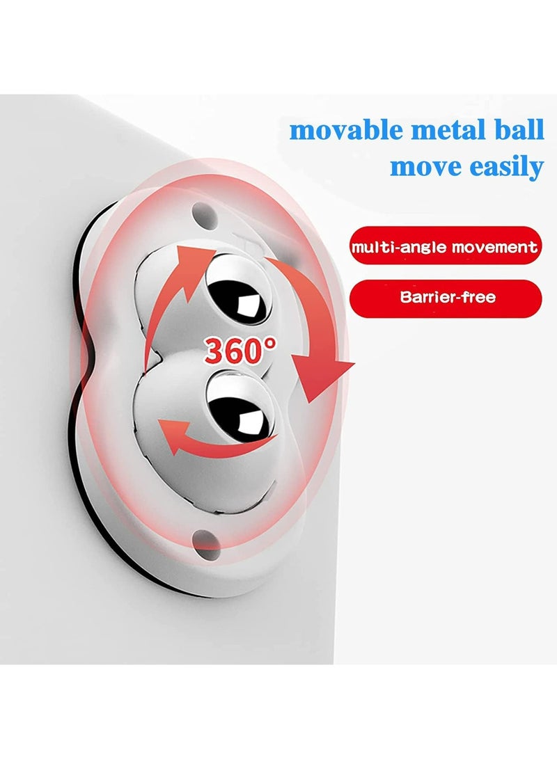 Oasisgalore 16pcs 360° Rotation Self-Adhesive Caster Wheels, Stainless Steel Mini Swivel Casters for Furniture, Storage Racks, Trash Cans  - Image 3