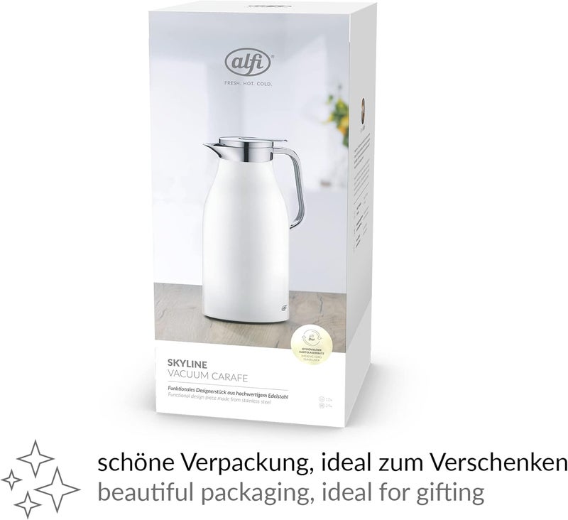 Alfi Thermos Flask, Stainless steel body Plastic handle Glass insert, Coconut White, 1,5 Liter - Image 5