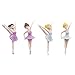 HYSTYLE 4 Pcs Dancing Ballerina Girl Figurine Ballerina Girl Cake Topper Plant Pot Craft Dollhouse Cake Decoration - Image 3