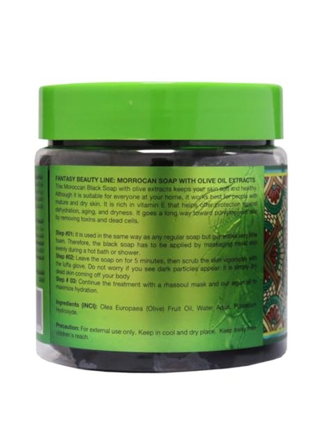 Fantasy BEAUTY LINE الصابون المغربي الأسود 500 مل - Image 2