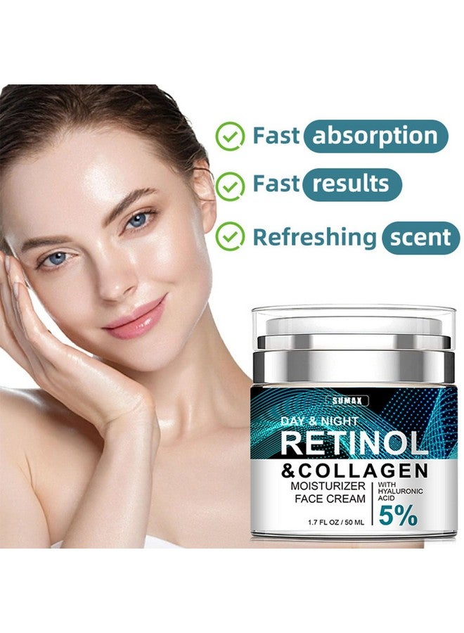 Grospe Advanced Retinol Collagen Cream for Face with 5% Hyaluronic Acid Anti-Aging Cream Anti-Wrinkle Reduce Fine Lines Lifting and Firming Cream 24-Hour Facial Care Suitable For All Skin Types - Image 3