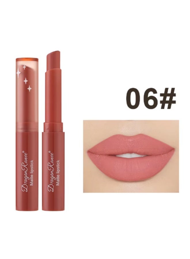 Dragon Ranee Nude Matte Lipstick Waterproof Lip Sticks Not Fading Sexy Lipsticks for Women Make Up Long Lasting Lip Cosmetics