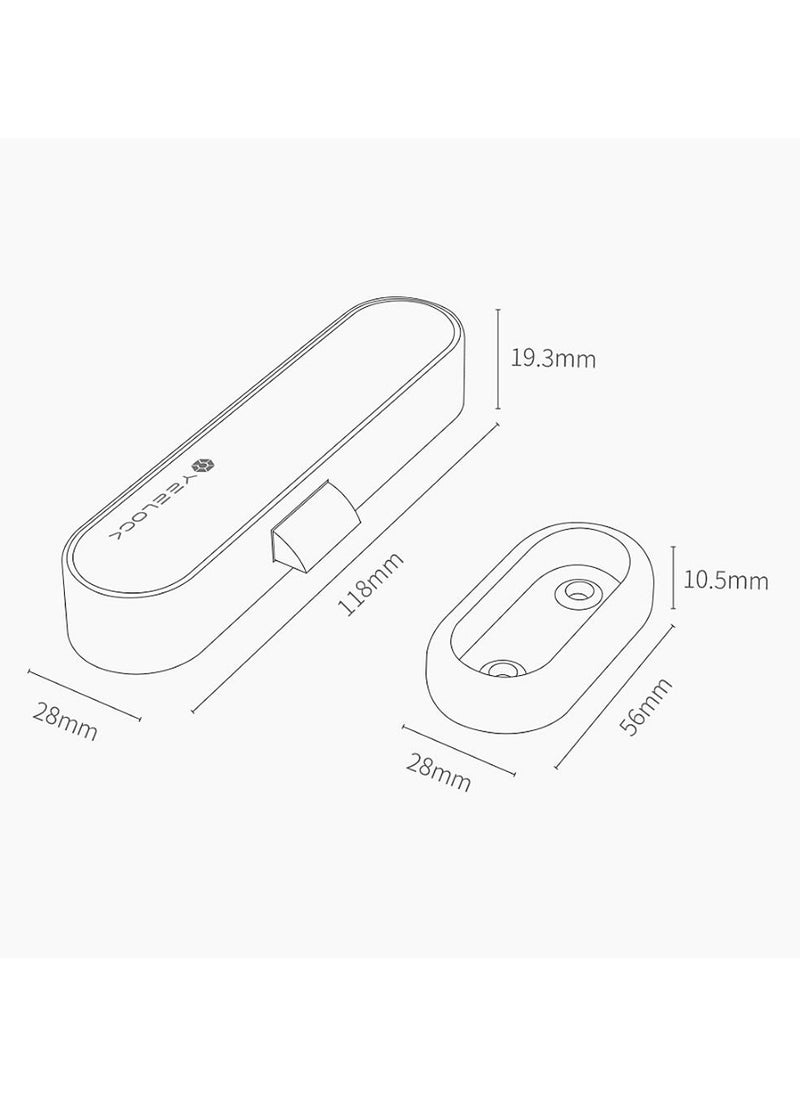 YEELOCK - Smart Drawer Cabinet Lock BT5.1Wireless Control APP Unlock Anti-Theft Remote Keyless Lock for Child Safety File Security Non-Opening Invisible Concealed Cabinet Door Keyless APP Remote Lock - Image 1