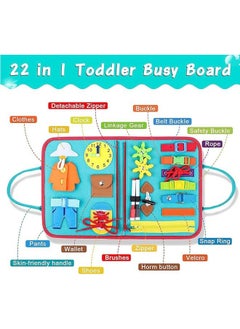 NIBEMINENT Busy Board for Toddlers 2-4, Montessori Travel Toy Plane/Car, Preschool Activities Developing Fine Motor Skills, Gift Boys Girls  - Image 2
